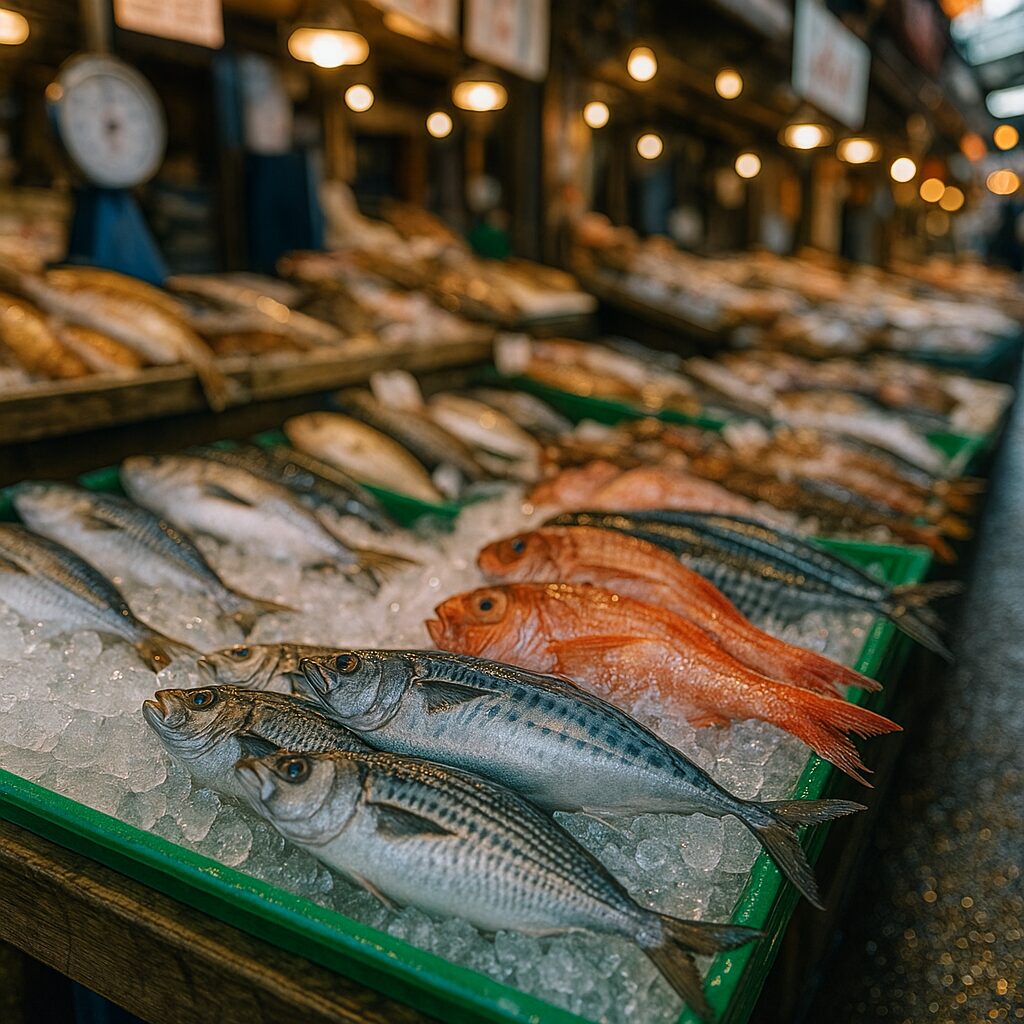 柳橋連合市場の鮮魚店