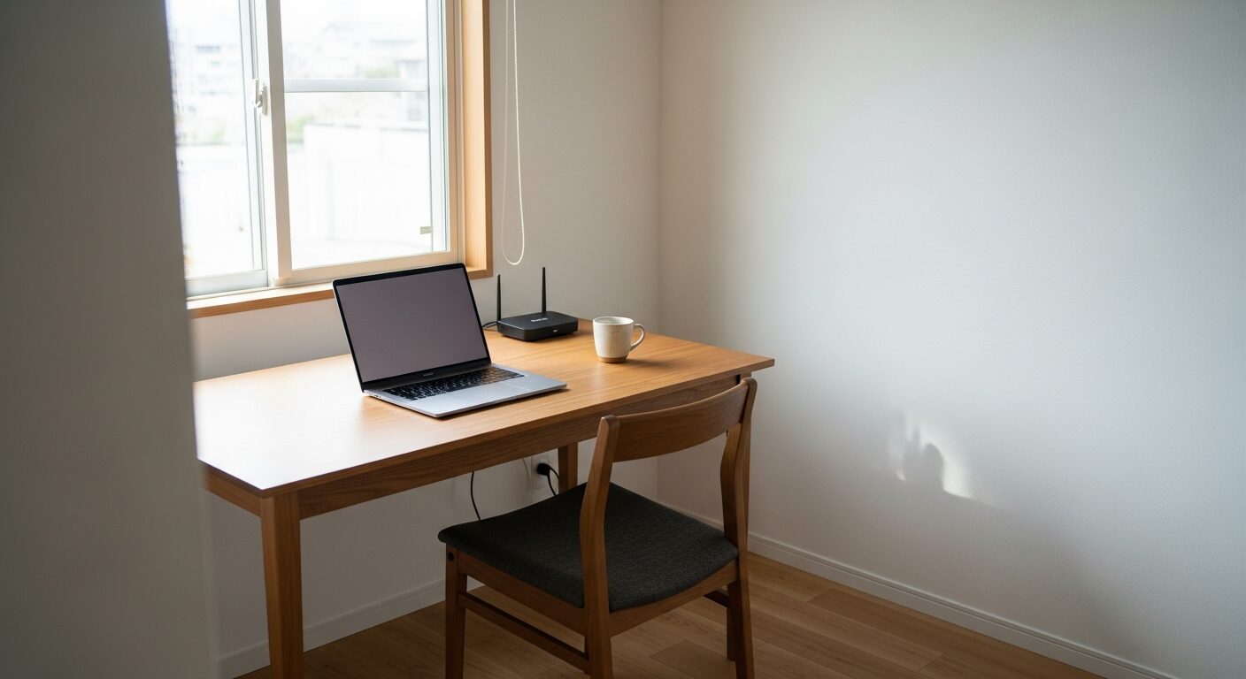 リモートワークに集中できる！Wi-Fi完備の静かな1K個室のイメージ画像