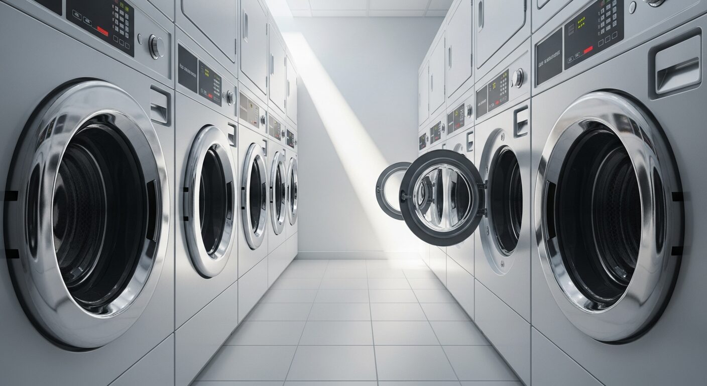 建物内コインランドリー完備！長期滞在の洗濯問題を解決のイメージ画像