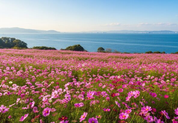 花の島「能古島（のこのしま）」アイランドパークへ！フェリーで渡る絶景スポットのイメージ画像