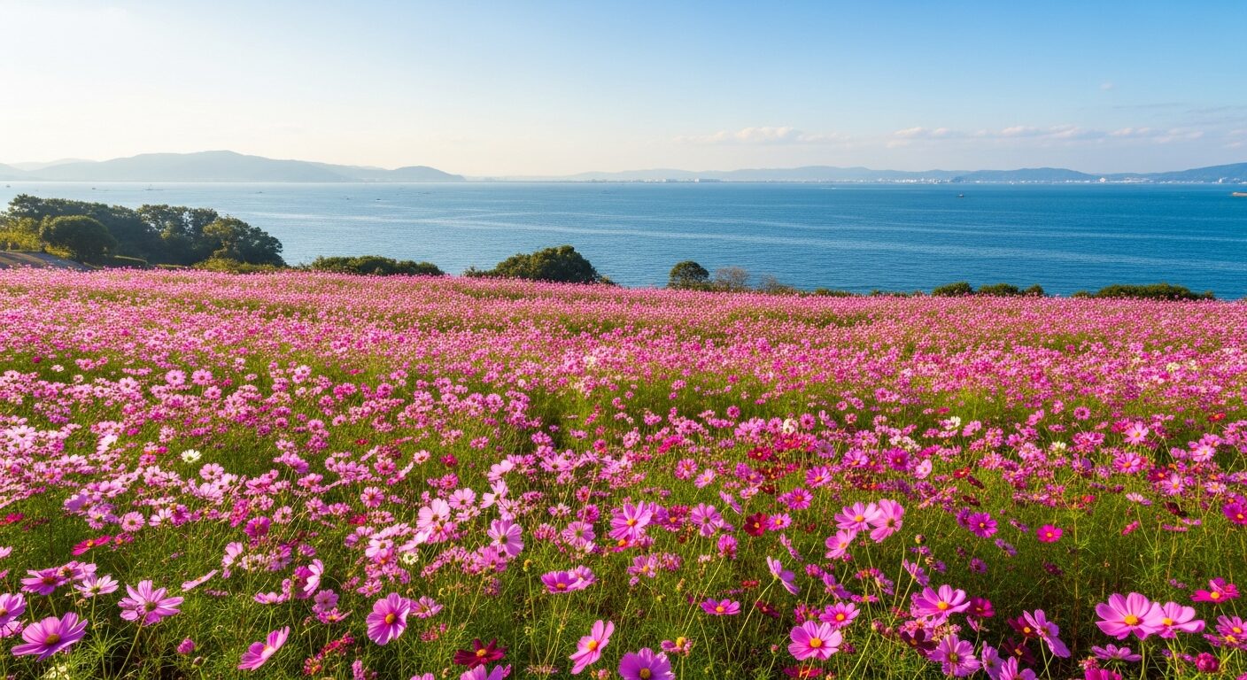 花の島「能古島（のこのしま）」アイランドパークへ！フェリーで渡る絶景スポットのイメージ画像
