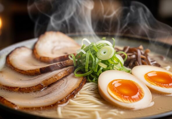 夜食にぴったり！博多のソウルフード「豚骨ラーメン」深夜営業のお店のイメージ画像