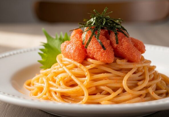 お部屋のキッチン活用術！博多食材で作る簡単「明太子パスタ」のイメージ画像