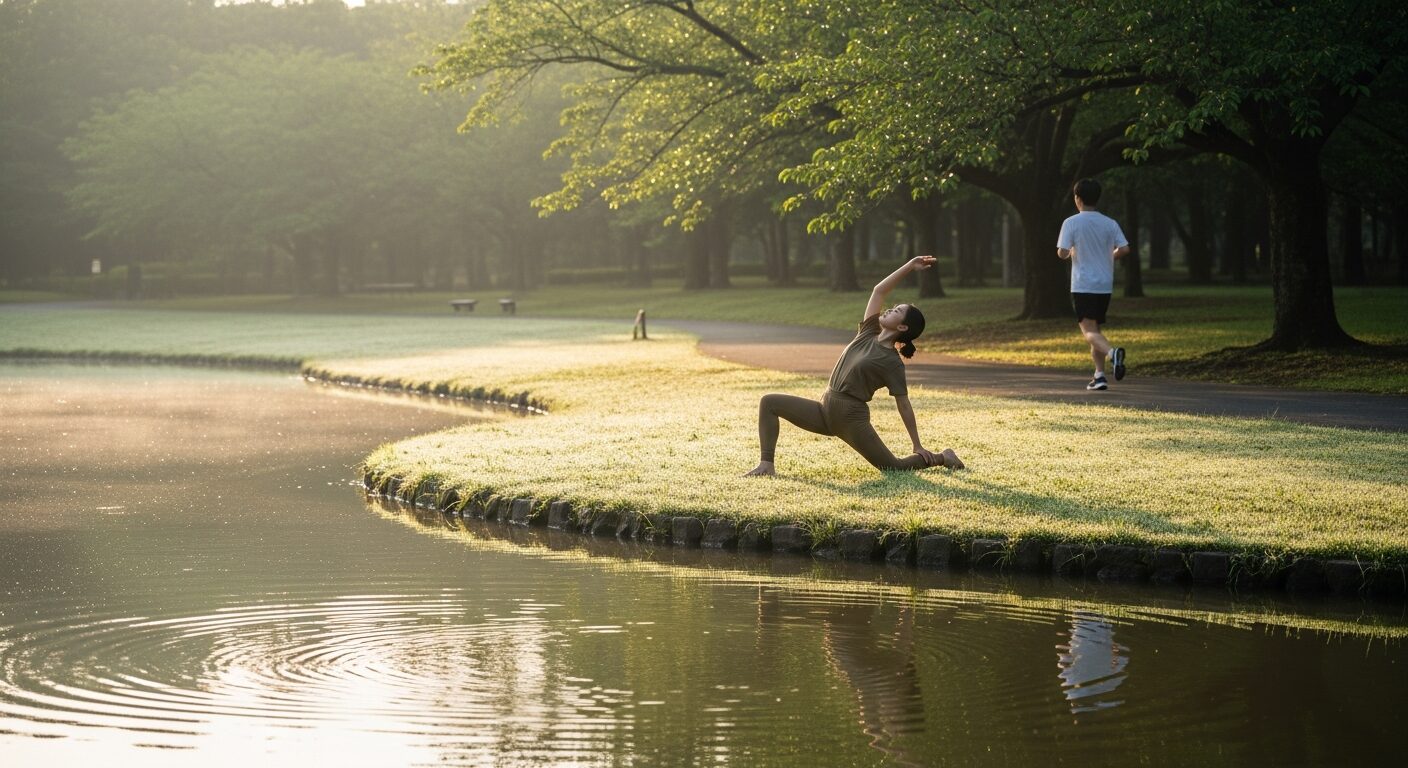 朝活に最適！大濠公園でのヨガ・ランニングへのアクセスのイメージ画像