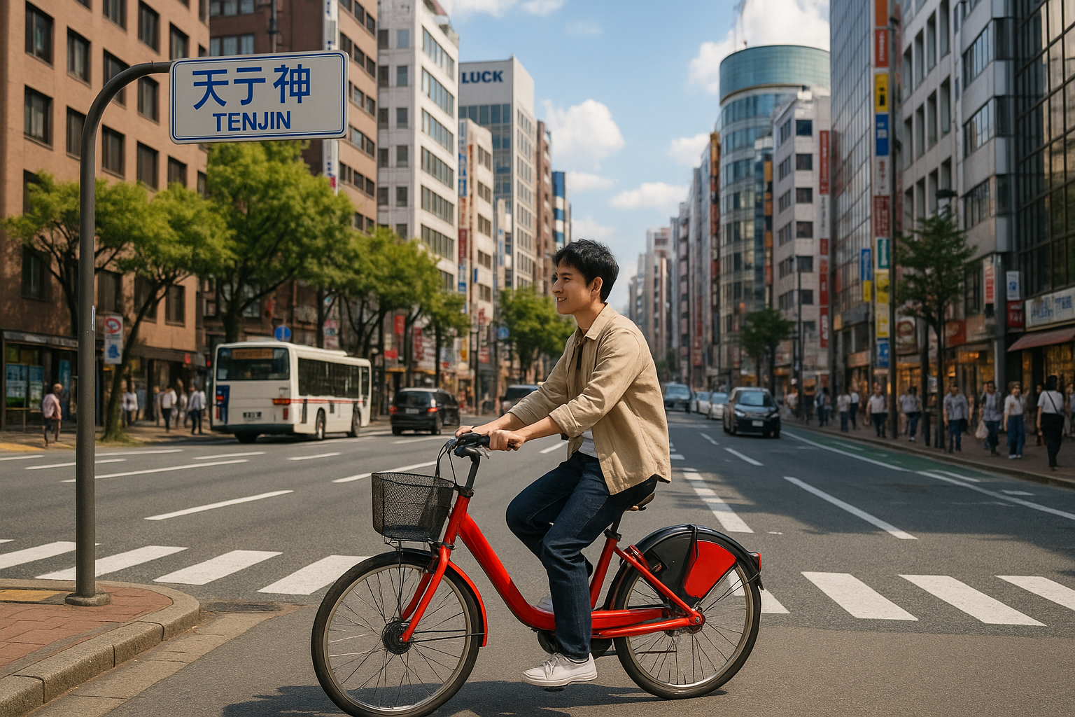 天神エリアまで自転車で！シェアサイクル「チャリチャリ」活用ガイドのイメージ画像