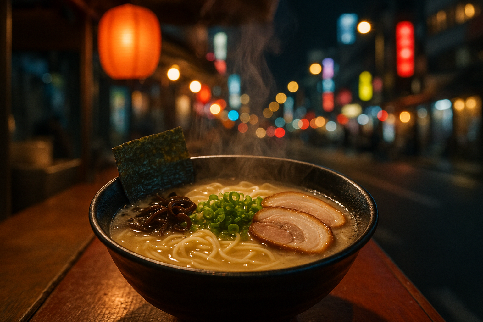 夜食にぴったり！博多のソウルフード「豚骨ラーメン」深夜営業のお店のイメージ画像